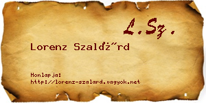 Lorenz Szalárd névjegykártya